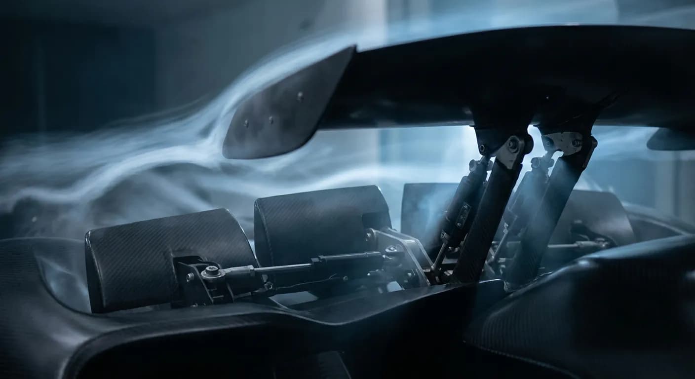 Détails macro des volets aérodynamiques actifs de la Dodge SRT Tomahawk