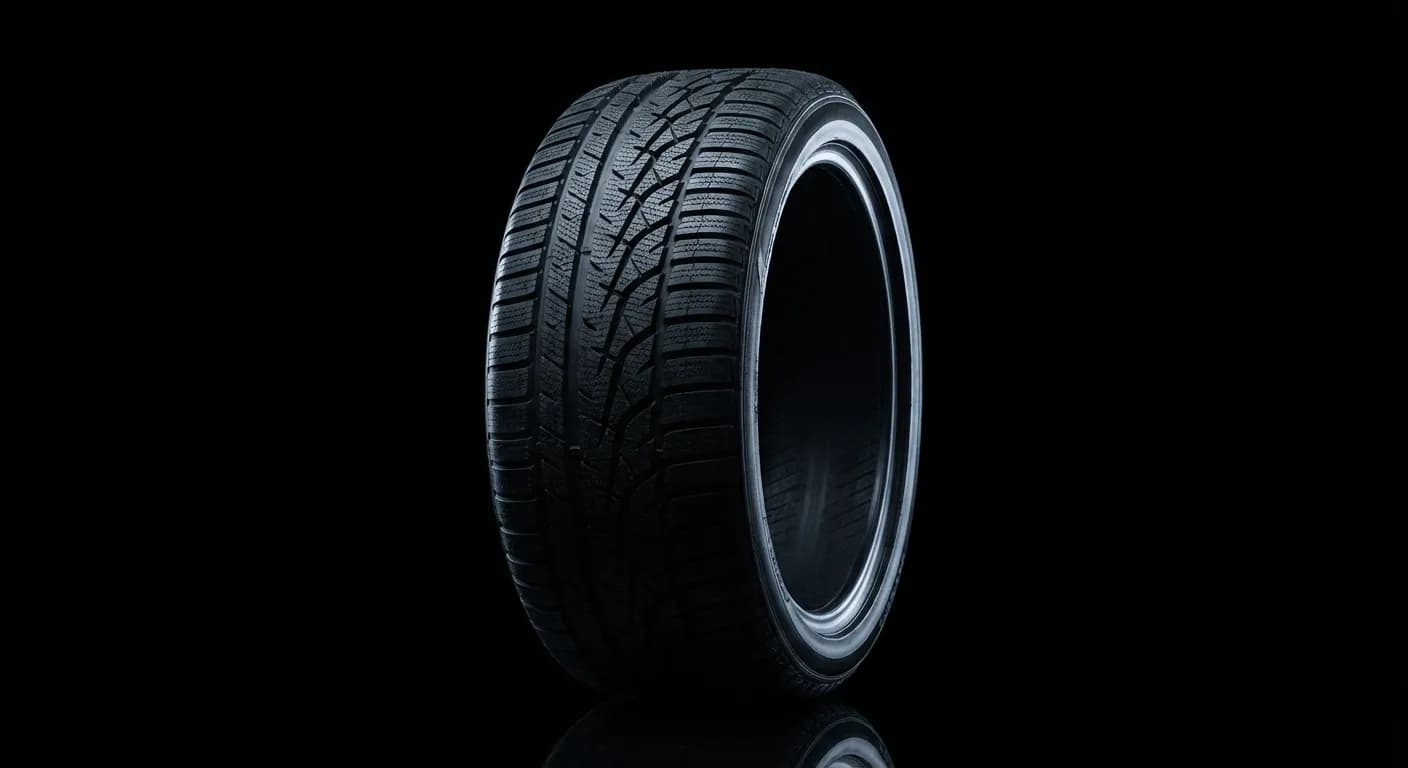 Gros plan contrasté sur la sculpture d'un pneu Léonard haute qualité.