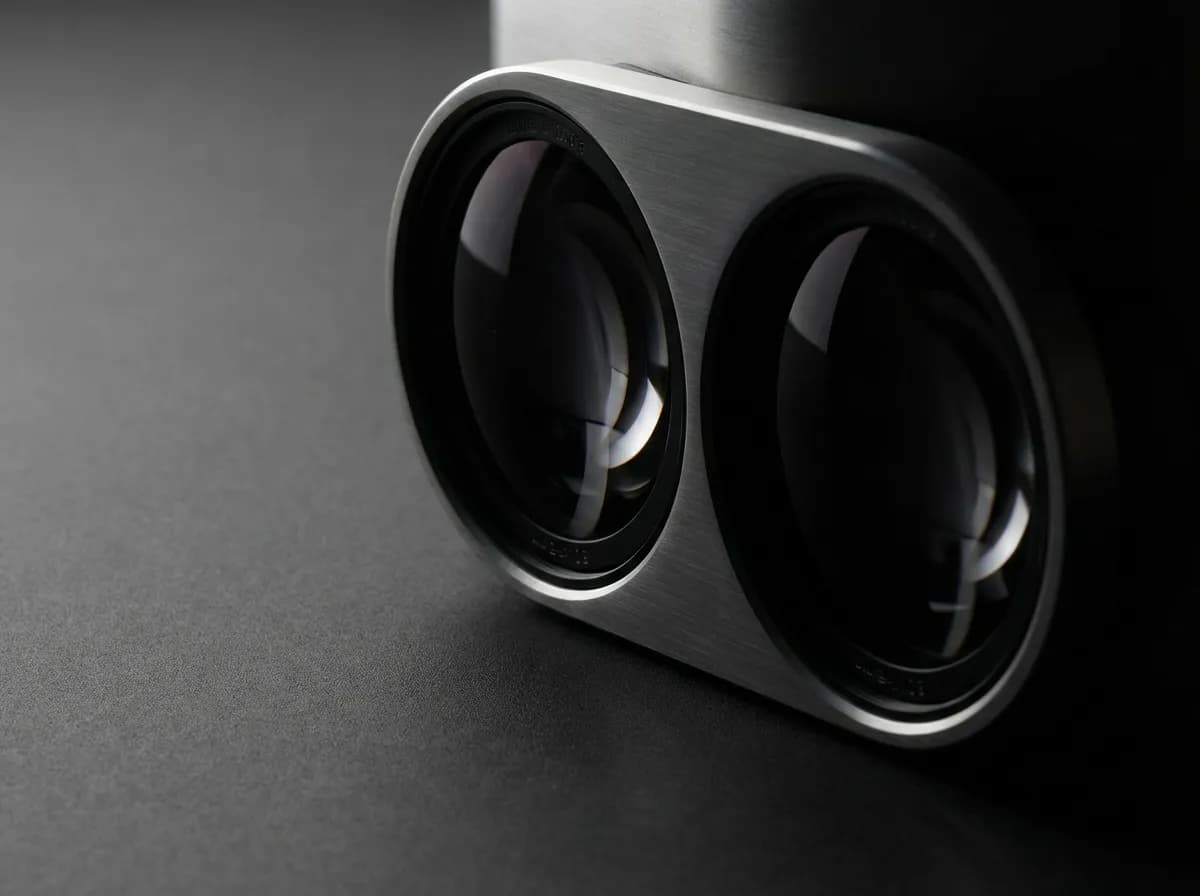 Gros plan iconique sur les capteurs optiques d'un radar hibou.